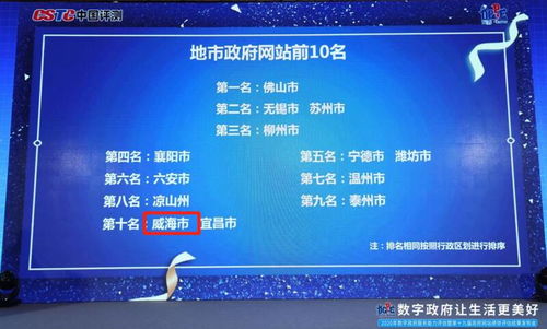 数字政务新标杆 威海市政府门户网站荣获全国前十佳绩