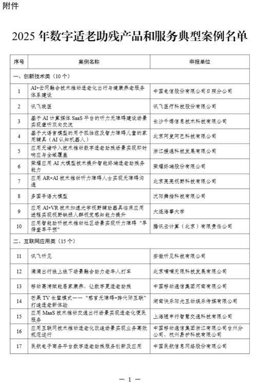 工信部公布2025年数字适老助残服务典型案例 数字内容制作打破壁垒